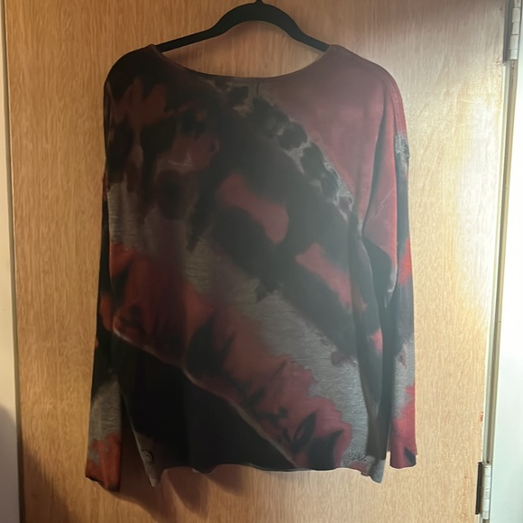 Rock & Republic Tie-Dye Peephole Sweater/ L - Picture 3 of 3